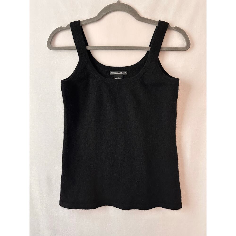 Sofia Cashmere Black Crew Neck Sweater